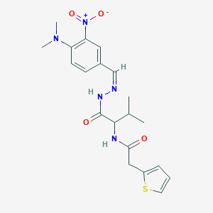 N-[1-({2-[4-(dimethylamino)-3-nitrobenzylidene]hydrazino}carbonyl)-2-methylpropyl]-2-thien-2-ylacetamide