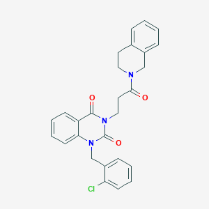 1-(2-chlorobenzyl)-3-(3-(3,4-dihydroisoquinolin-2(1H)-yl)-3-oxopropyl)quinazoline-2,4(1H,3H)-dione