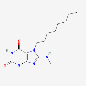 molecular formula C15H25N5O2 B2607595 3-Methyl-8-(methylamino)-7-octylpurine-2,6-dione CAS No. 304872-53-5