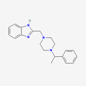 2-((4-(1-phenylethyl)piperazin-1-yl)methyl)-1H-benzo[d]imidazole