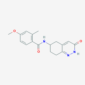 molecular formula C17H19N3O3 B2607597 4-methoxy-2-methyl-N-(3-oxo-2,3,5,6,7,8-hexahydrocinnolin-6-yl)benzamide CAS No. 2034276-69-0