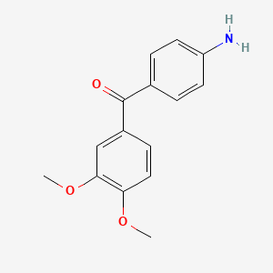 molecular formula C15H15NO3 B2607600 (4-Aminophenyl)(3,4-dimethoxyphenyl)methanone CAS No. 71969-32-9