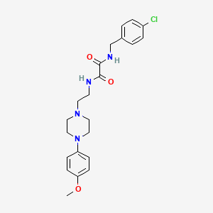 molecular formula C22H27ClN4O3 B2607603 N1-(4-氯苄基)-N2-(2-(4-(4-甲氧基苯基)哌嗪-1-基)乙基)草酰胺 CAS No. 1049417-35-7