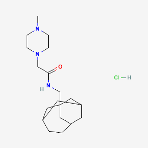 molecular formula C19H34ClN3O B2607606 2-(4-methylpiperazin-1-yl)-N-(tricyclo[4.3.1.1(3,8)]undecan-1-ylmethyl)acetamide hydrochloride CAS No. 1216562-58-1