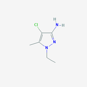 molecular formula C6H10ClN3 B2607609 4-Chloro-1-ethyl-5-methyl-1H-pyrazol-3-amine CAS No. 1006436-26-5