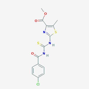 Methyl 2-({[(4-chlorophenyl)carbonyl]carbamothioyl}amino)-5-methyl-1,3-thiazole-4-carboxylate