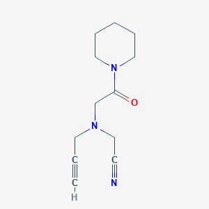 molecular formula C12H17N3O B2607614 2-[(2-Oxo-2-piperidin-1-ylethyl)-prop-2-ynylamino]acetonitrile CAS No. 1825364-00-8