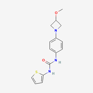 molecular formula C15H17N3O2S B2607616 1-(4-(3-甲氧基氮杂环丁烷-1-基)苯基)-3-(噻吩-2-基)脲 CAS No. 2034524-22-4