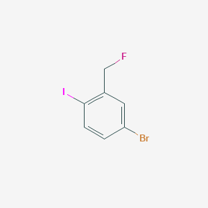 molecular formula C7H5BrFI B2607618 5-Bromo-2-iodobenzyl fluoride CAS No. 2244088-43-3