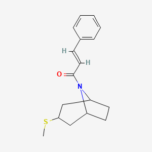 molecular formula C17H21NOS B2607621 (2E)-1-[3-(methylsulfanyl)-8-azabicyclo[3.2.1]octan-8-yl]-3-phenylprop-2-en-1-one CAS No. 1798974-77-2