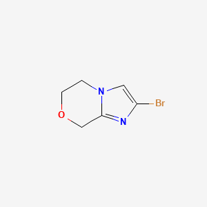 molecular formula C6H7BrN2O B2607638 2-溴-5H,6H,8H-咪唑并[2,1-c][1,4]恶嗪 CAS No. 1823967-16-3