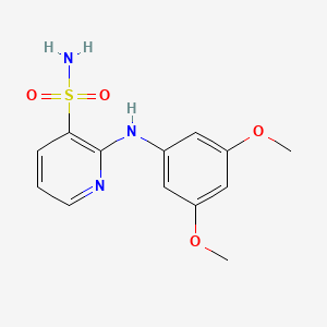 molecular formula C13H15N3O4S B2607640 2-[(3,5-二甲氧基苯基)氨基]吡啶-3-磺酰胺 CAS No. 1340970-16-2