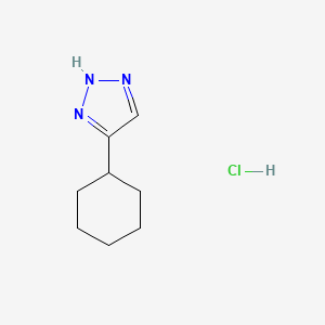 molecular formula C8H14ClN3 B2607643 4-环己基-2H-三唑；盐酸盐 CAS No. 2418726-98-2