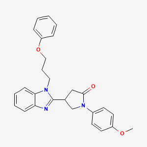 1-(4-Methoxyphenyl)-4-[1-(3-phenoxypropyl)benzimidazol-2-yl]pyrrolidin-2-one