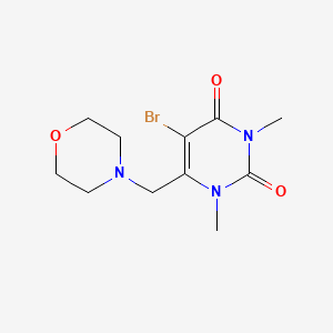 molecular formula C11H16BrN3O3 B2607651 5-bromo-1,3-dimethyl-6-(morpholinomethyl)pyrimidine-2,4(1H,3H)-dione CAS No. 80746-12-9