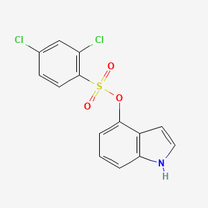 molecular formula C14H9Cl2NO3S B2607660 1H-indol-4-yl 2,4-dichlorobenzenesulfonate CAS No. 239080-87-6