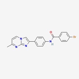 molecular formula C20H15BrN4O B2607663 4-bromo-N-(4-(7-methylimidazo[1,2-a]pyrimidin-2-yl)phenyl)benzamide CAS No. 923676-17-9