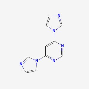 molecular formula C10H8N6 B2607666 4,6-双(1H-咪唑-1-基)嘧啶 CAS No. 114833-92-0