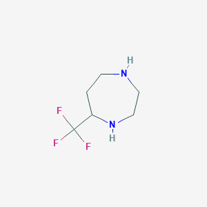 molecular formula C6H11F3N2 B2607673 5-(三氟甲基)-1,4-二氮杂环戊烷 CAS No. 1087800-67-6
