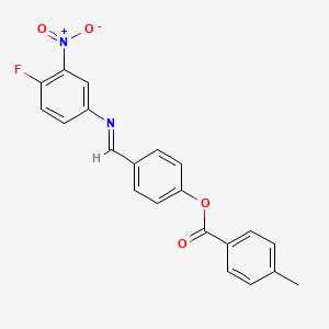 4-{[(4-Fluoro-3-nitrophenyl)imino]methyl}phenyl 4-methylbenzenecarboxylate