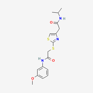 B2607682 N-isopropyl-2-(2-((2-((3-methoxyphenyl)amino)-2-oxoethyl)thio)thiazol-4-yl)acetamide CAS No. 941892-12-2