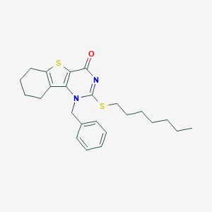 1-benzyl-2-(heptylsulfanyl)-6,7,8,9-tetrahydro[1]benzothieno[3,2-d]pyrimidin-4(1H)-one