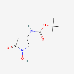 molecular formula C9H16N2O4 B2607695 Tert-butyl N-(1-hydroxy-5-oxopyrrolidin-3-yl)carbamate CAS No. 2503202-76-2