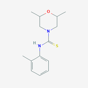 molecular formula C14H20N2OS B2607699 2,6-dimethyl-N-(2-methylphenyl)morpholine-4-carbothioamide CAS No. 675105-09-6