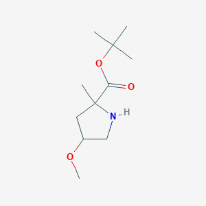 molecular formula C11H21NO3 B2607704 Tert-butyl 4-methoxy-2-methylpyrrolidine-2-carboxylate CAS No. 2138764-62-0