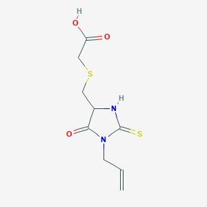 {[(1-Allyl-5-oxo-2-thioxoimidazolidin-4-yl)methyl]thio}acetic acid