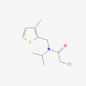 molecular formula C11H16ClNOS B2607715 2-Chloro-N-isopropyl-N-(3-methyl-thiophen-2-ylmethyl)-acetamide CAS No. 1353952-61-0