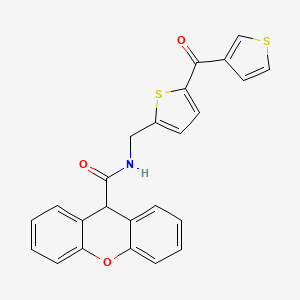 molecular formula C24H17NO3S2 B2607717 N-((5-(thiophene-3-carbonyl)thiophen-2-yl)methyl)-9H-xanthene-9-carboxamide CAS No. 1797062-71-5