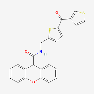 molecular formula C24H17NO3S2 B2607717 N-((5-(噻吩-3-羰基)噻吩-2-基)甲基)-9H-呫吨-9-甲酰胺 CAS No. 1797062-71-5