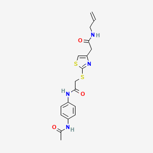 N-(4-acetamidophenyl)-2-((4-(2-(allylamino)-2-oxoethyl)thiazol-2-yl)thio)acetamide