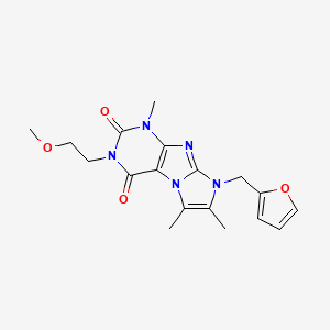 8-(furan-2-ylmethyl)-3-(2-methoxyethyl)-1,6,7-trimethyl-1H-imidazo[2,1-f]purine-2,4(3H,8H)-dione