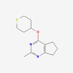 2-methyl-4-(thian-4-yloxy)-5H,6H,7H-cyclopenta[d]pyrimidine