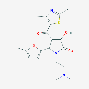 1-(2-(dimethylamino)ethyl)-4-(2,4-dimethylthiazole-5-carbonyl)-3-hydroxy-5-(5-methylfuran-2-yl)-1H-pyrrol-2(5H)-one