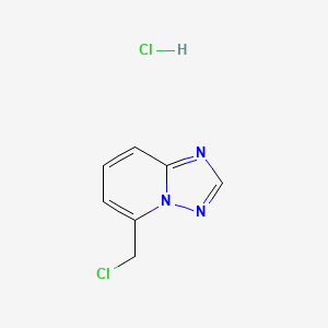molecular formula C7H7Cl2N3 B2607738 5-(Chloromethyl)-[1,2,4]triazolo[1,5-a]pyridine hydrochloride CAS No. 2155852-26-7