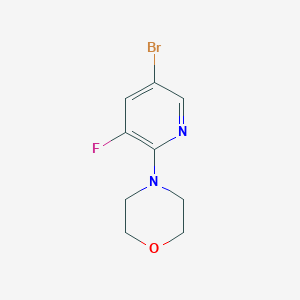 molecular formula C9H10BrFN2O B2607741 4-(5-Bromo-3-fluoropyridin-2-yl)morpholine CAS No. 941580-20-7