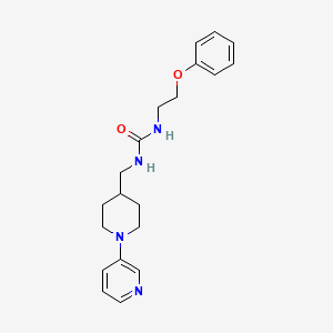 molecular formula C20H26N4O2 B2607751 1-(2-苯氧基乙基)-3-((1-(吡啶-3-基)哌啶-4-基)甲基)脲 CAS No. 2034470-29-4