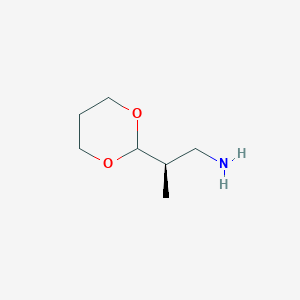 molecular formula C7H15NO2 B2607754 (2R)-2-(1,3-Dioxan-2-yl)propan-1-amine CAS No. 2248183-24-4