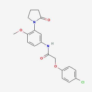 2-(4-chlorophenoxy)-N-(4-methoxy-3-(2-oxopyrrolidin-1-yl)phenyl)acetamide