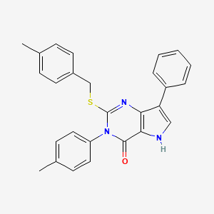 2-((4-methylbenzyl)thio)-7-phenyl-3-(p-tolyl)-3H-pyrrolo[3,2-d]pyrimidin-4(5H)-one