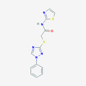 2-[(1-phenyl-1H-1,2,4-triazol-3-yl)sulfanyl]-N-(1,3-thiazol-2-yl)acetamide