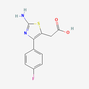 molecular formula C11H9FN2O2S B2607761 [2-氨基-4-(4-氟苯基)-噻唑-5-基]-乙酸 CAS No. 775519-63-6