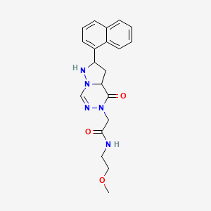 molecular formula C20H19N5O3 B2607764 N-(2-methoxyethyl)-2-[2-(naphthalen-1-yl)-4-oxo-4H,5H-pyrazolo[1,5-d][1,2,4]triazin-5-yl]acetamide CAS No. 1326909-61-8