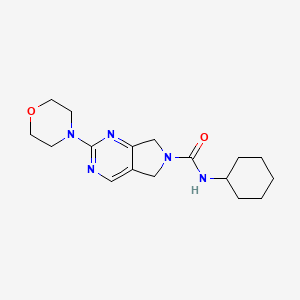 molecular formula C17H25N5O2 B2607777 环己基-2-吗啉基-5,7-二氢-6H-吡咯并[3,4-d]嘧啶-6-甲酰胺 CAS No. 1904226-54-5