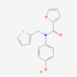 N-(4-hydroxyphenyl)-N-(thiophen-2-ylmethyl)furan-2-carboxamide