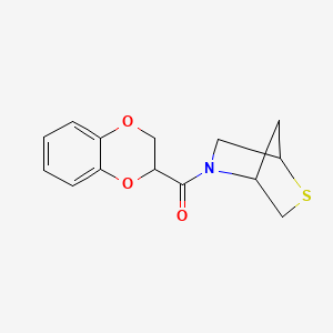 2-Thia-5-azabicyclo[2.2.1]heptan-5-yl(2,3-dihydrobenzo[b][1,4]dioxin-2-yl)methanone