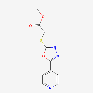 Methyl 2-(5-(4-pyridyl)-1,3,4-oxadiazol-2-ylthio)acetate